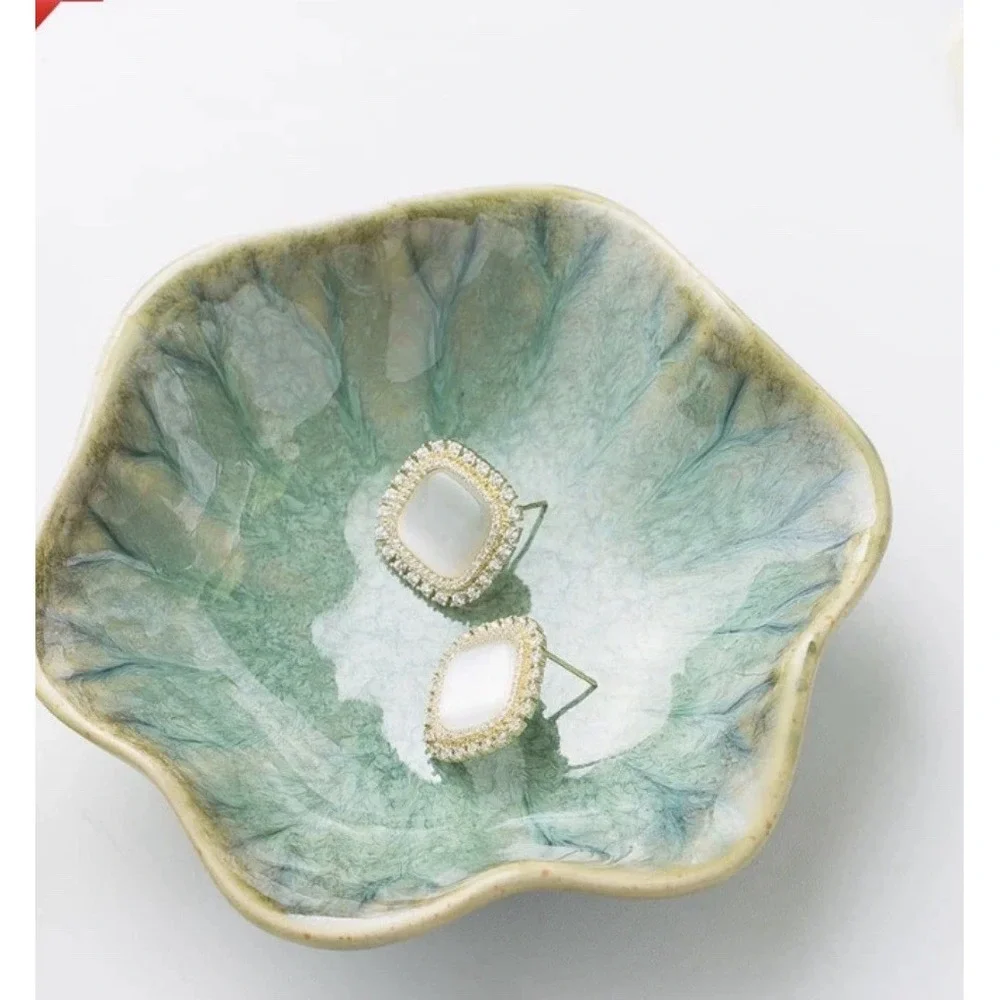 Ceramic Ring Dish, Jewelry Dish Holder, Small Trinket Tray Plate Set Of 2